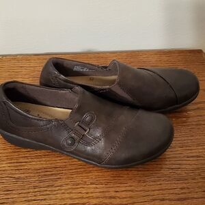 EARTH SPIRIT BROWN LEATHER CASUAL SHOES SIZE 7